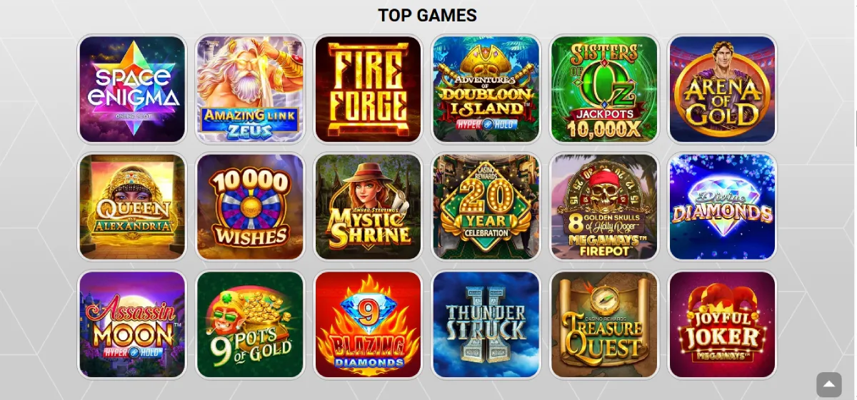 Pelivalikoima Zodiac Casinolla